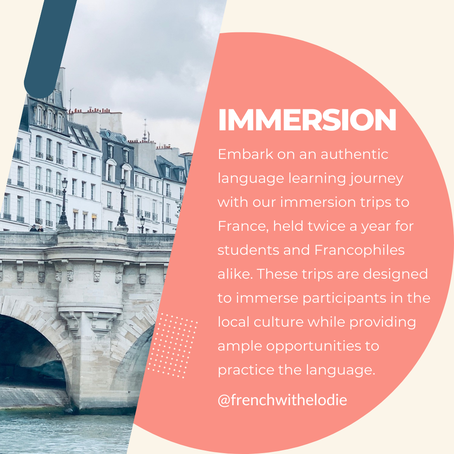 French Immersion Trips | Learn French with Elodie